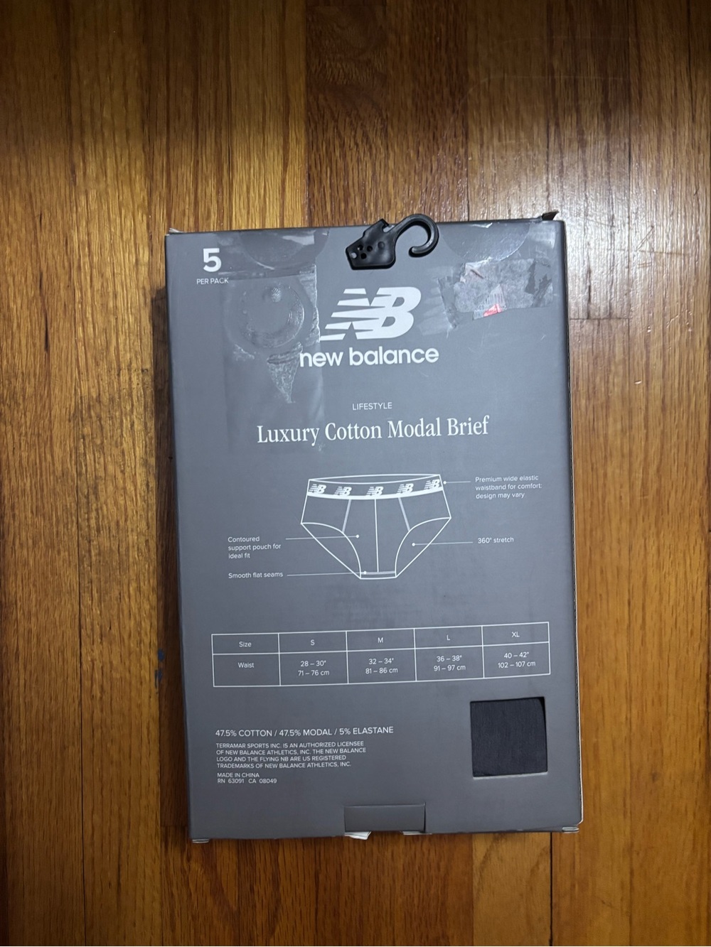 New Balance Men’s Briefs Pack - Gray, Navy, Maroon - Picture 4 of 5